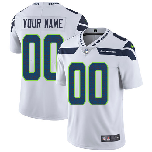 Nike NFL Seattle Seahawks Vapor Untouchable Customized Limited White Road Youth Jersey