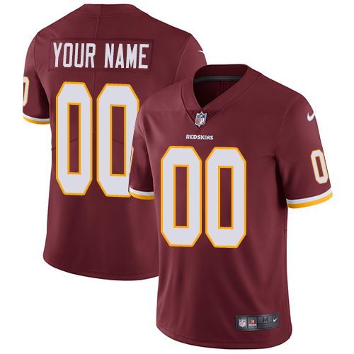 Nike NFL Washington Redskins Vapor Untouchable Customized Limited Burgundy Red Home Men's Jersey