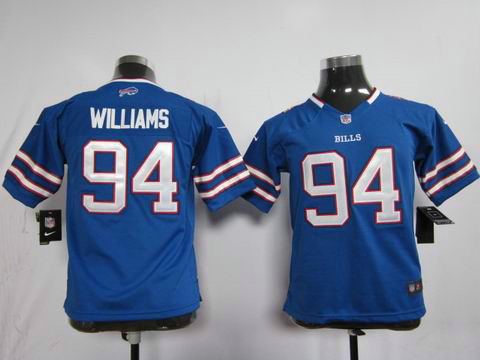 NEW NFL Youth Buffalo Bills 94 Williams Blue Jerseys