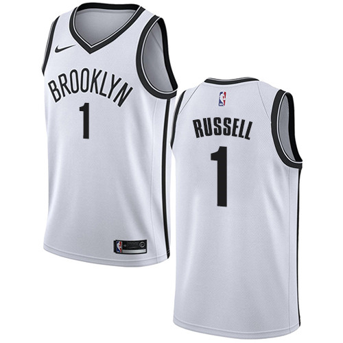 Nike Nets #1 D'Angelo Russell White NBA Swingman Association Edition Jersey
