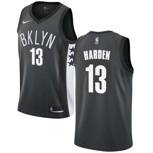 Nike Nets #13 James Harden Gray NBA Swingman Statement Edition Jersey