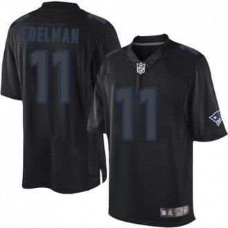 Nike New England Patriots #11 Julian Edelman Black NFL Impact Limited Jersey