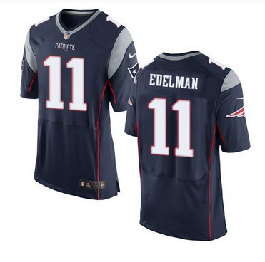 Nike New England Patriots #11 Julian Edelman Navy Blue Team Color Men's Stitched NFL New Elite Jersey
