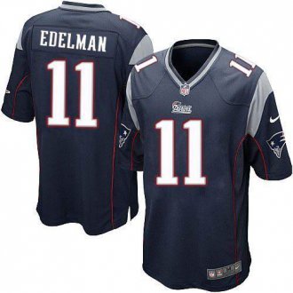 Nike New England Patriots #11 Julian Edelman Navy Blue Team Color NFL Game Jersey