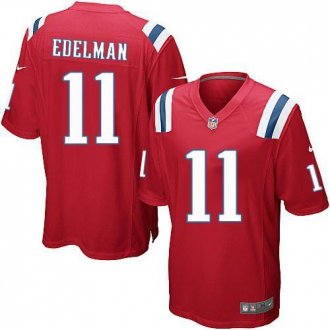Nike New England Patriots #11 Julian Edelman Red Alternate NFL Game Jersey
