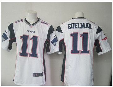 Nike New England Patriots #11 Julian Edelman White Men's Stitched NFL New Game Jersey