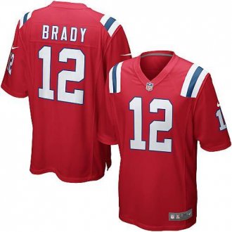 Nike New England Patriots #12 Tom Brady Red Alternate NFL Game Jersey