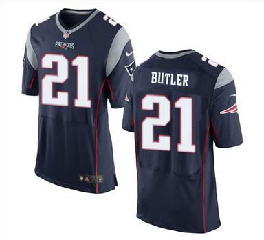 Nike New England Patriots #21 Malcolm Butler Navy Blue Team Color Men's Stitched NFL New Elite Jersey