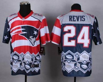 Nike New England Patriots #24 Darrelle Revis Navy Blue NFL Elite Noble Fashion Jersey