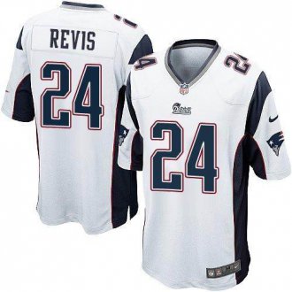 Nike New England Patriots #24 Darrelle Revis White NFL Game Jersey