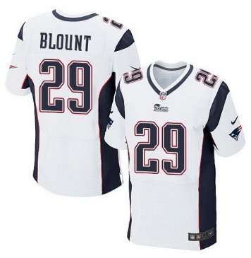 Nike New England Patriots #29 LeGarrette Blount White Elite Jersey.png