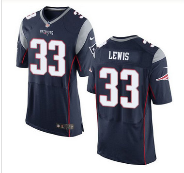 Nike New England Patriots #33 Dion Lewis Navy Blue Team Color Men's Stitched NFL New Elite Jersey