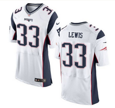 Nike New England Patriots #33 Dion Lewis White Men's Stitched NFL New Elite Jersey