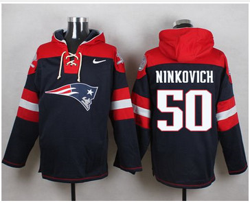 Nike New England Patriots #50 Rob Ninkovich Navy Blue Player Pullover NFL Hoodie