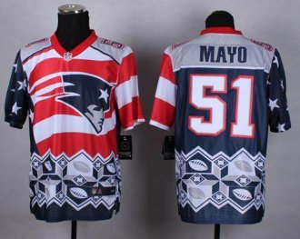 Nike New England Patriots #51 Jerod Mayo Navy Blue NFL Elite Noble Fashion Jersey