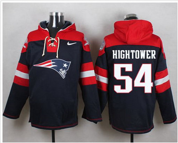 Nike New England Patriots #54 Dont'a Hightower Navy Blue Player Pullover NFL Hoodie