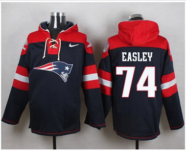 Nike New England Patriots #74 Dominique Easley Navy Blue Player Pullover NFL Hoodie