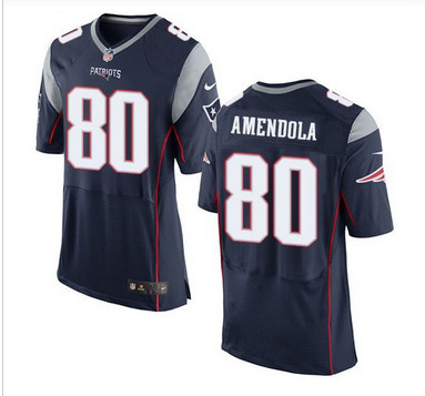 Nike New England Patriots #80 Danny Amendola Navy Blue Team Color Men's Stitched NFL New Elite Jersey