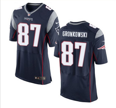 Nike New England Patriots #87 Rob Gronkowski Navy Blue Team Color Men's Stitched NFL New Elite Jersey