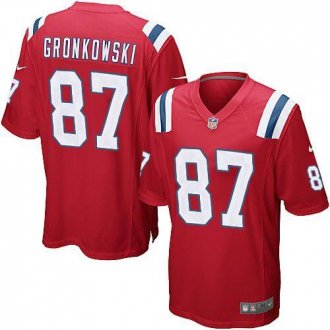 Nike New England Patriots #87 Rob Gronkowski Red Alternate NFL Game Jersey
