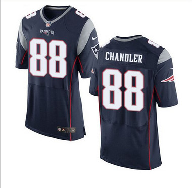 Nike New England Patriots #88 Scott Chandler Navy Blue Team Color Men's Stitched NFL New Elite Jersey