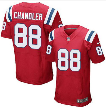 Nike New England Patriots #88 Scott Chandler Red Alternate Men's Stitched NFL Elite Jersey