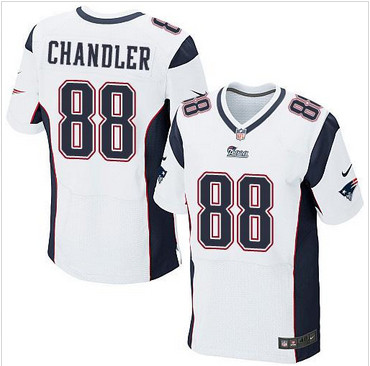Nike New England Patriots #88 Scott Chandler White Men's Stitched NFL Elite Jersey