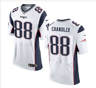 Nike New England Patriots #88 Scott Chandler White Men's Stitched NFL New Elite Jersey