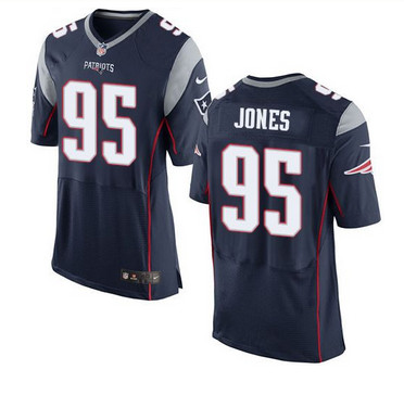 Nike New England Patriots #95 Chandler Jones Navy Blue Team Color Men's Stitched NFL New Elite Jersey
