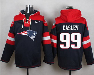 Nike New England Patriots #99 Dominique Easley Navy Blue Player Pullover NFL Hoodie