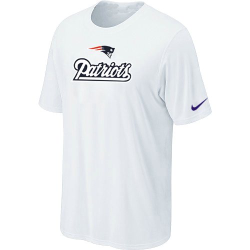 NEW NFL New England Patriots  Authentic Logo T-Shirt White