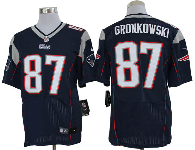 new england patriots 87 rob gronkowski blue nfl elite jerseys