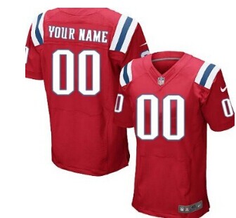 Nike New England Patriots Customized Red Elite Jersey