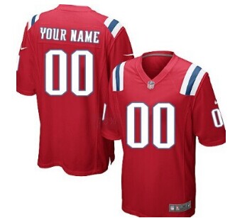 Nike New England Patriots Customized Red Game Jersey