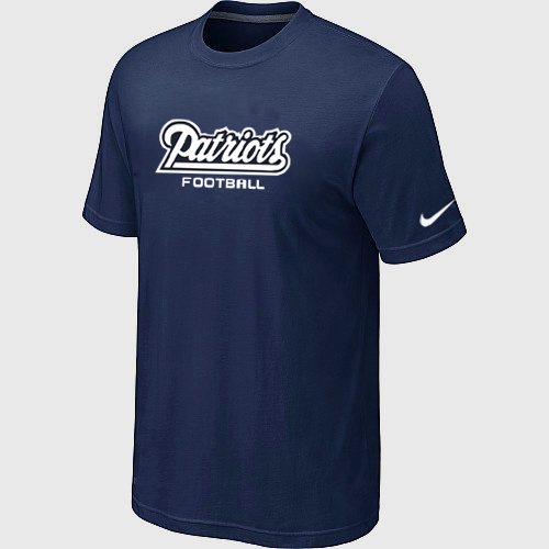 NEW NFL New England Patriots Sideline Legend Authentic Font Dri-fit T-Shirt D.blue