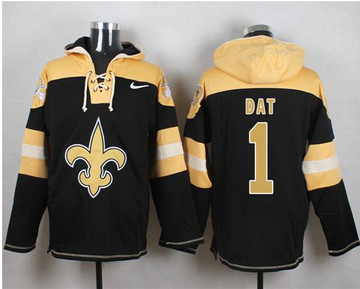Nike New Orleans Saints #1 Who Dat Black Player Pullover NFL Hoodie