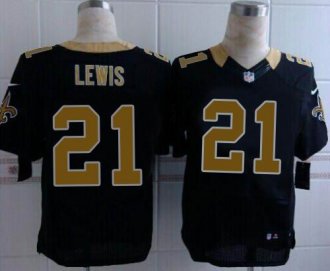 Nike New Orleans Saints #21 Keenan Lewis Black Team Color Men's Stitched NFL Elite jerseys