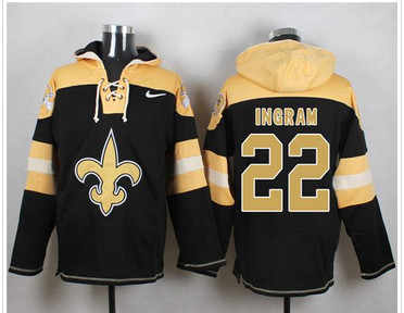 Nike New Orleans Saints #22 Mark Ingram Black Player Pullover NFL Hoodie