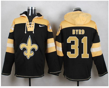 Nike New Orleans Saints #31 Jairus Byrd Black Player Pullover NFL Hoodie