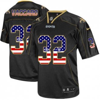 Nike New Orleans Saints #32 Kenny Vaccaro Black NFL Elite USA Flag Fashion Jersey