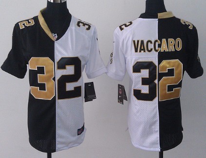 Nike New Orleans Saints #32 Kenny Vaccaro Black_White Two Tone Womens Jersey 