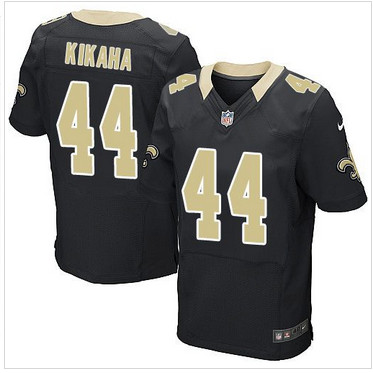 Nike New Orleans Saints #44 Hau'oli Kikaha Black Team Color Men's Stitched NFL Elite Jersey