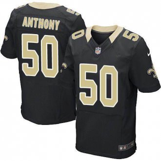 Nike New Orleans Saints #50 Stephone Anthony Black Team Color Men's Stitched NFL Elite jersey