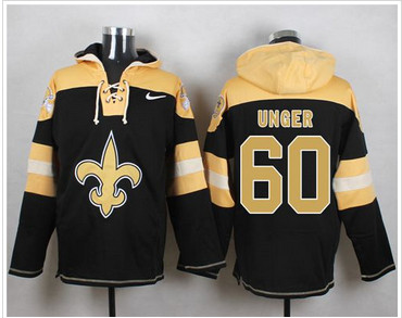 Nike New Orleans Saints #60 Max Unger Black Player Pullover NFL Hoodie