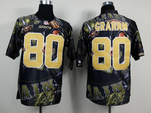 Nike New Orleans Saints #80 Jimmy Graham 2014 Fanatic Fashion Elite Jersey