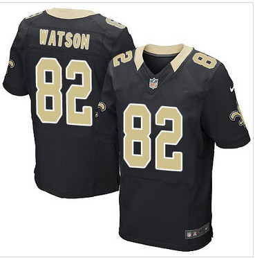 Nike New Orleans Saints #82 Benjamin Watson Black Team Color Men's Stitched NFL Elite Jersey