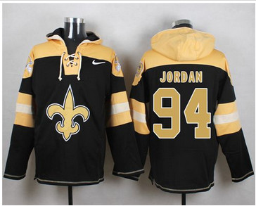 Nike New Orleans Saints #94 Cameron Jordan Black Player Pullover NFL Hoodie