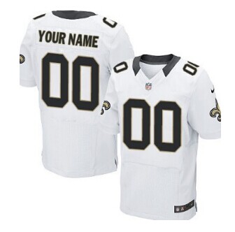 Nike New Orleans Saints Customized White Elite Jersey