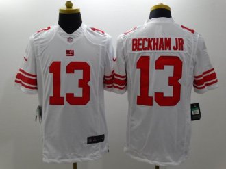 Nike New York Giants #13 Beckham Jr White Men's NFL Limited Jerseys