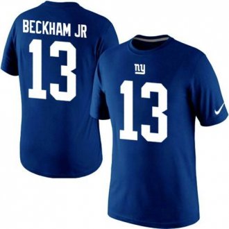 Nike New York Giants #13 Odell Beckham Jr Pride Name & Number NFL T-Shirt Blue